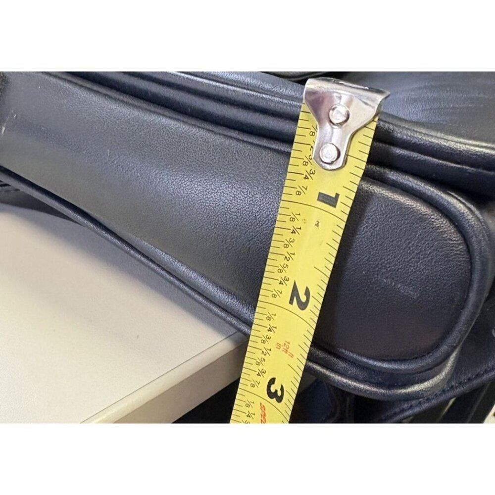 Giani Bernini Vintage Leather Navy Blue Shoulder Crossbody Purse Bag - Picture 9 of 11